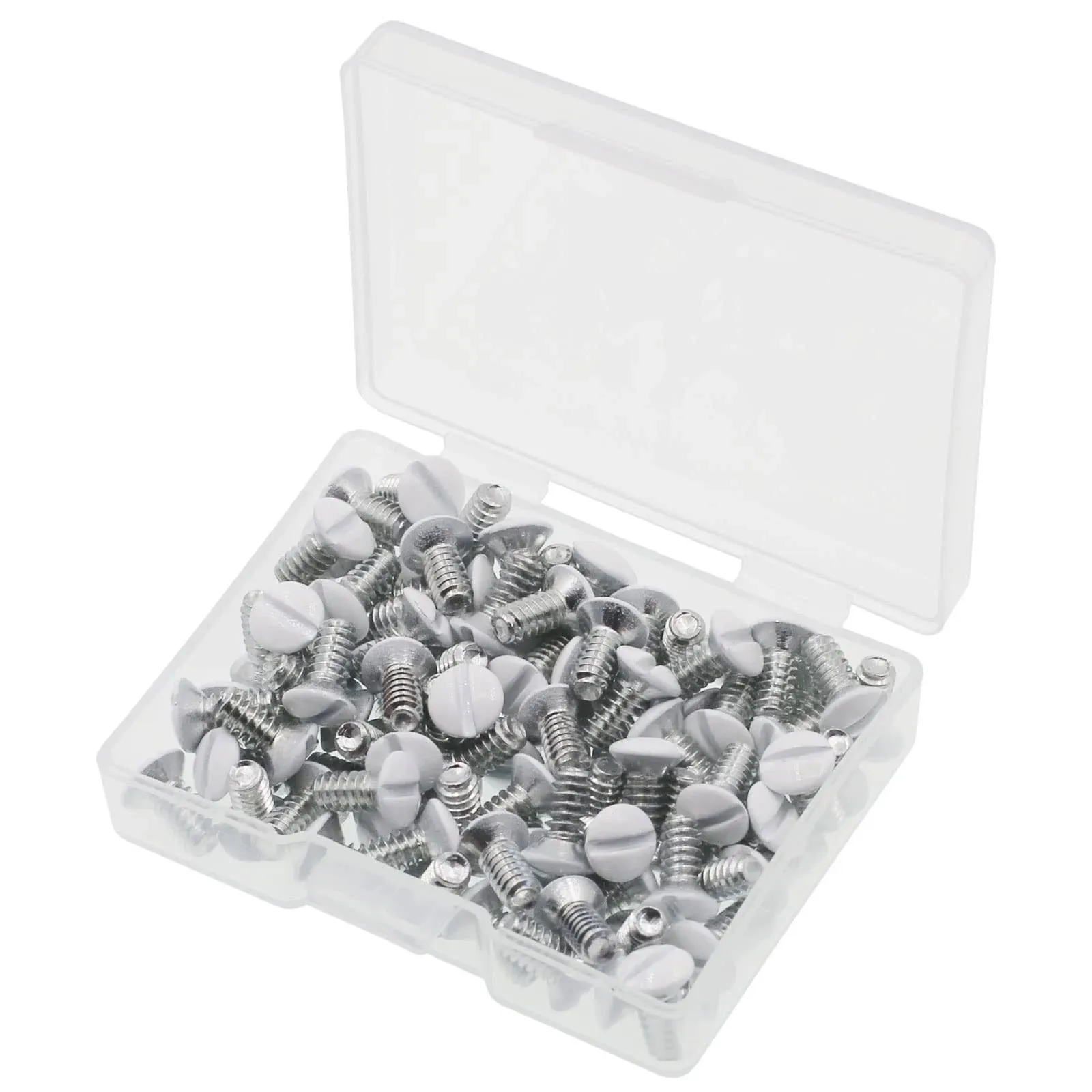 Wall Plate Screws, 100 pcs White Outlet Screws 3/8" Long 6-32 Thread Light Electrical Cover Panel Switch Plate Screws