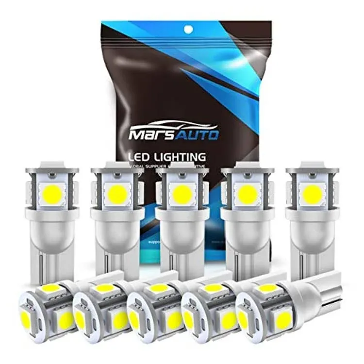 Marsauto 194 LED Light Bulb 6000K 168 T10 2825 5smd LED Replacement Bulbs for Car ...