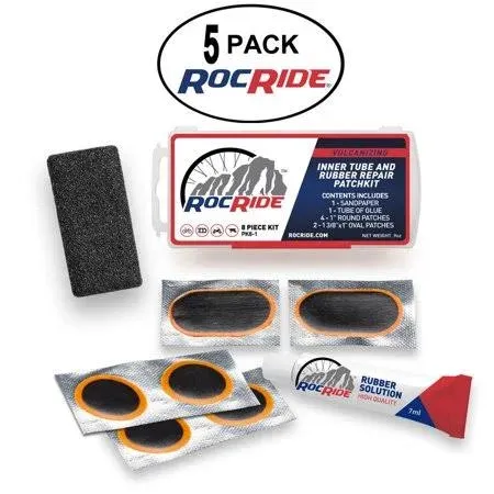 8 PC Bike Inner Tube Patch Kit. Bicycle Tire Repair Kit.