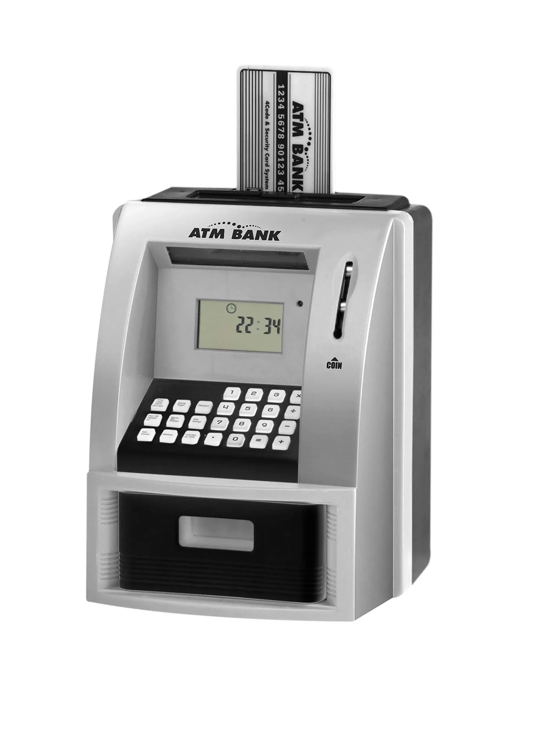 Toy Talking ATM Bank ATM Machine Savings Bank for –Works a Real - Deposit, Wi...