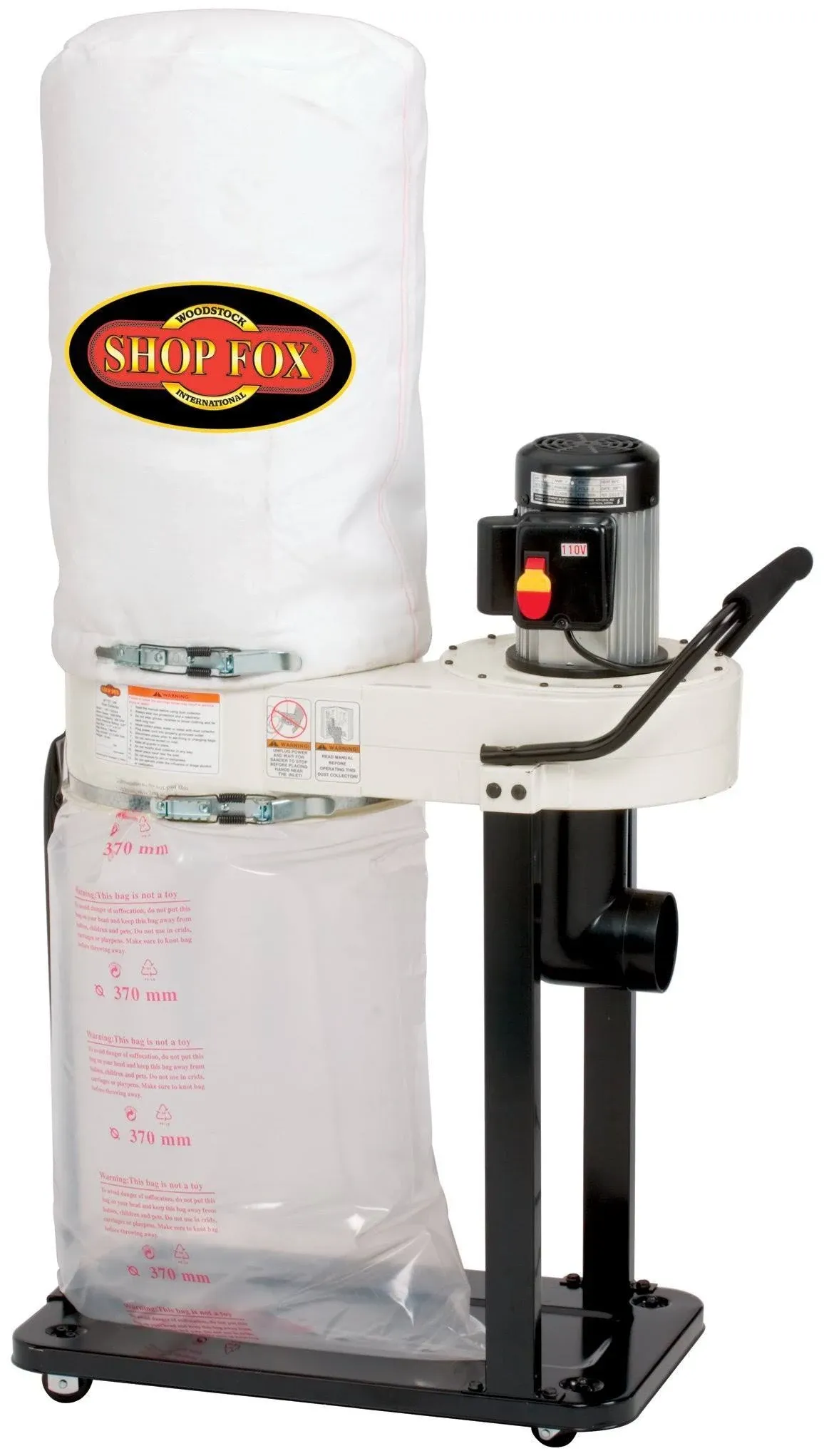 SHOP FOX Portable W1727 1 HP Dust Collector and Accessories