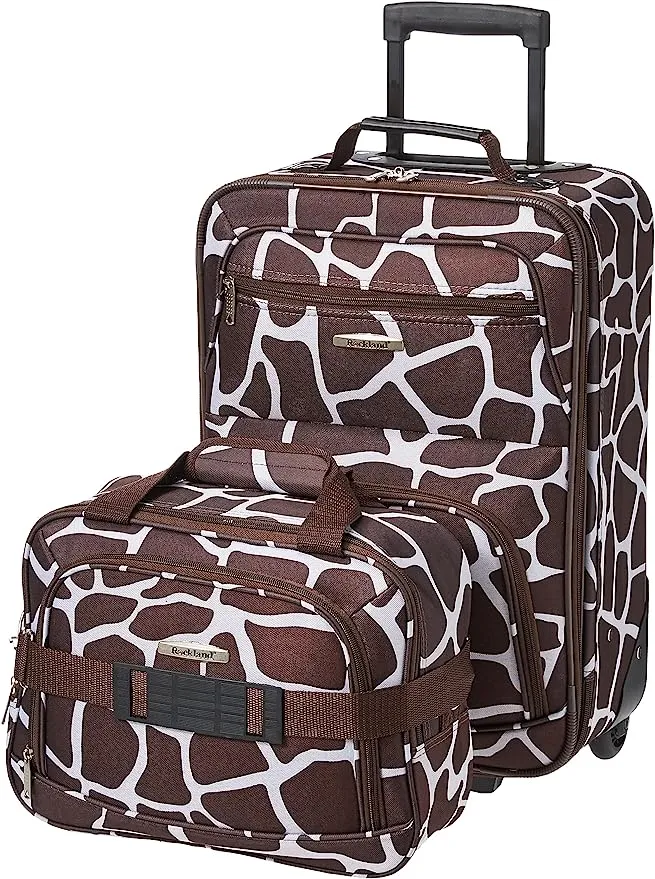 Rockland Fashion Expandable Softside Upright Luggage Set, Purple, 2-Piece (14/19)