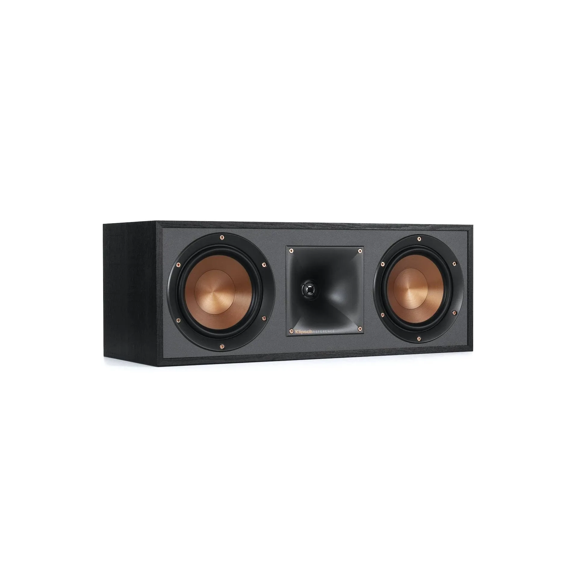 Klipsch Reference R-52C Two-Way Center Channel Speaker, Black Textured Wood Grain Vinyl