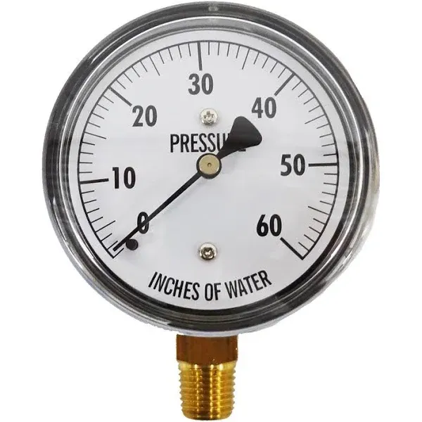 Kc2560&#034;h2o Low Pressure Gauge 60&#034;Kodiak Controls&#034;