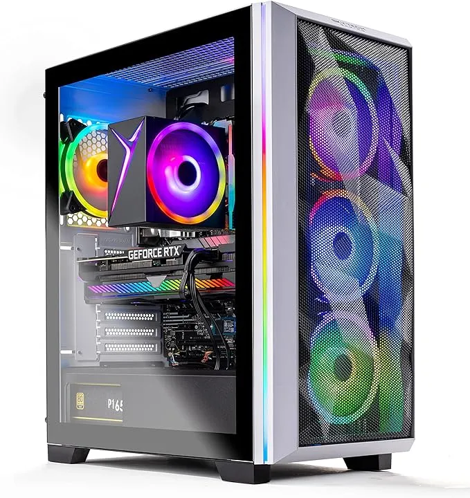 Skytech Gaming Chronos Gaming PC Desktop – AMD Ryzen 5 5600X 3.7 GHz, RTX 3070, 1TB NVME SSD, 16G DDR4 3200, 650W GOLD PSU, AC Wi-Fi, Windows 10 Home 64-bit