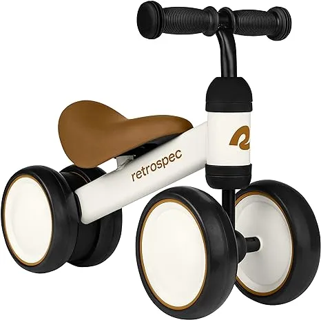 Retrospec Cricket Baby Walker Balance Bike with 4 Wheels for Ages 12-24 Months - Toddler Bicycle Toy for 1 Year Old’s - Ride On Toys for Boys and Girls - One Size