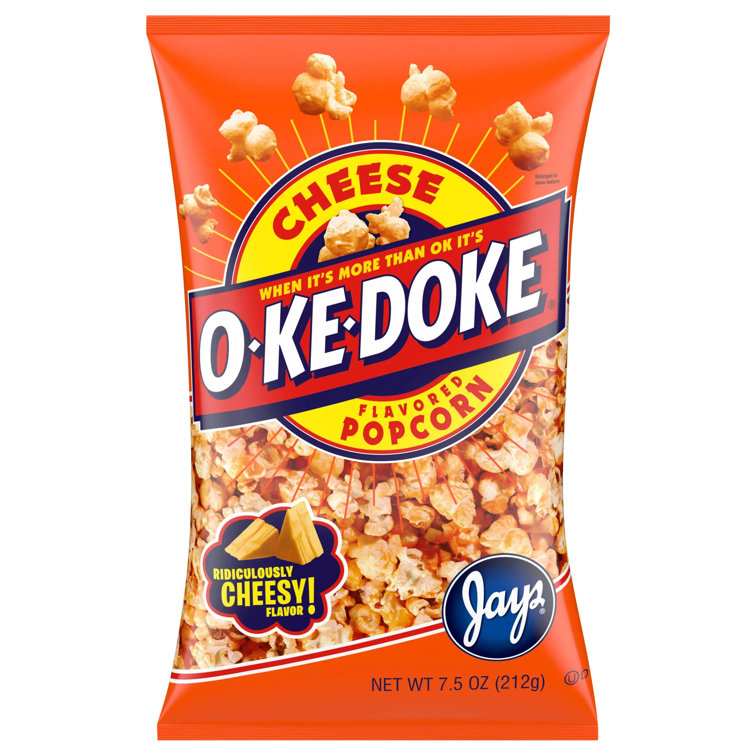 Okedoke Cheese Flavored Popcorn Jays 7.5 oz O Ke Doke