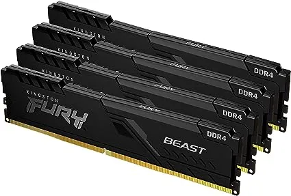 Kingston FURY Beast 16GB (2 x 8GB) DDR4 SDRAM Memory Kit - 16 GB (2 x 8GB) - DDR4-3200/PC4-25600 DDR4 SDRAM - 3200 MHz - CL16 - 1.35 V - 288-pin - DIMM