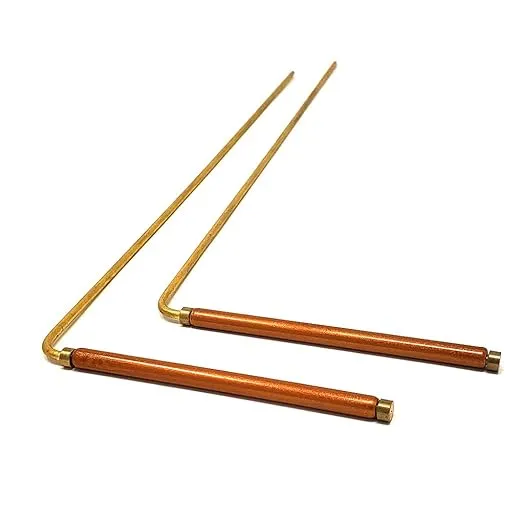 Solid Copper and Brass Dowsing Rods with Smooth Movement for Tracing Spiritual Energy Chi, Ghost Hunting, Water Divining, Finding Gold, Locating Lost Items or Answering Questions!