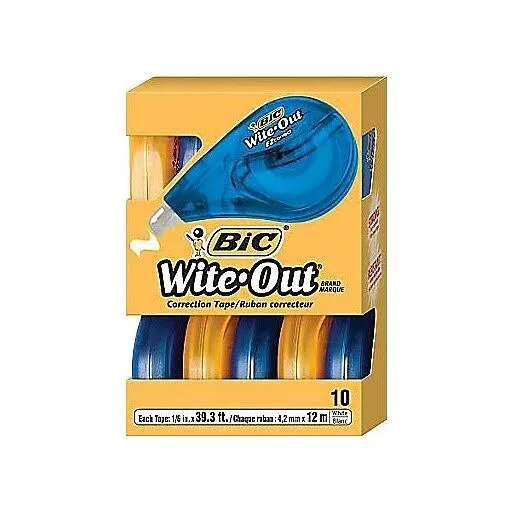 Bic BICWOTAPP11BX Wite-Out EZ Correct Correction Tape, White