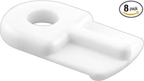 Prime-Line L 5766 Window Screen Clips, Flush, White Plastic (8 Pack)