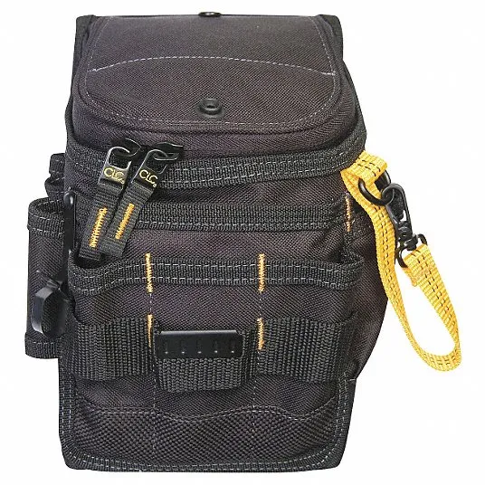 CLC Tool Pouch: 11 Pockets, Compatible with Tool Belts, Belt Slot, For 2 1/4 in Max Belt Wd, Zipper