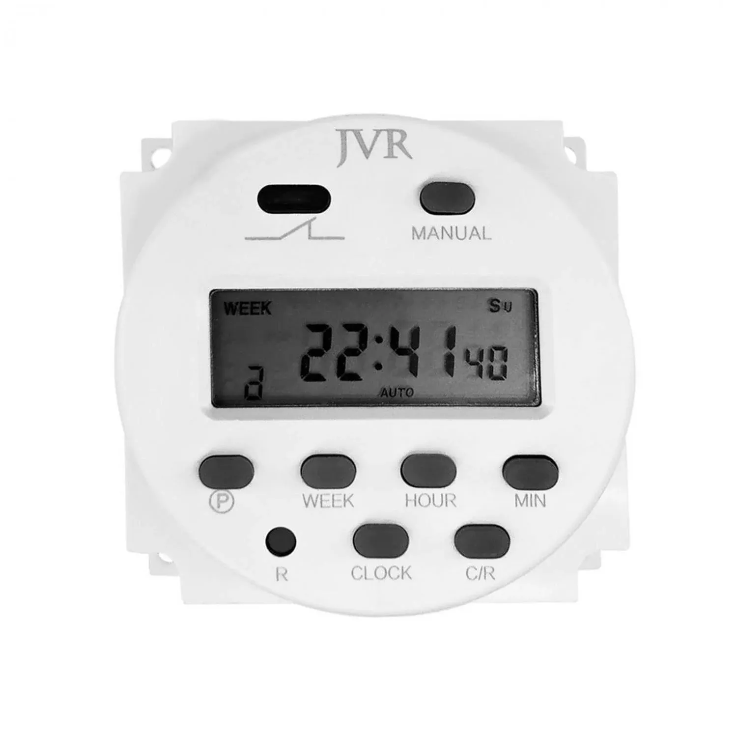 JVR 12V Timer Switch Programmable Digital 12 Volt DC/AC/Solar Battery Powered