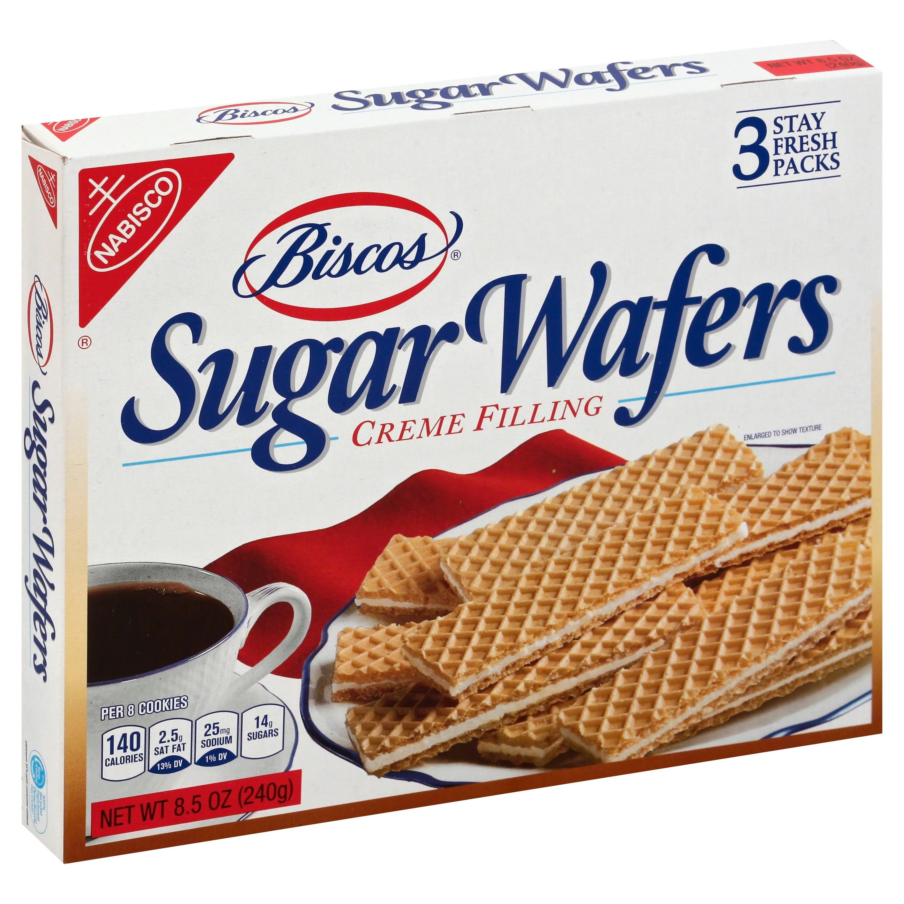 Biscos Creme Filled Sugar Wafers, 6 - 8.5 oz Boxes