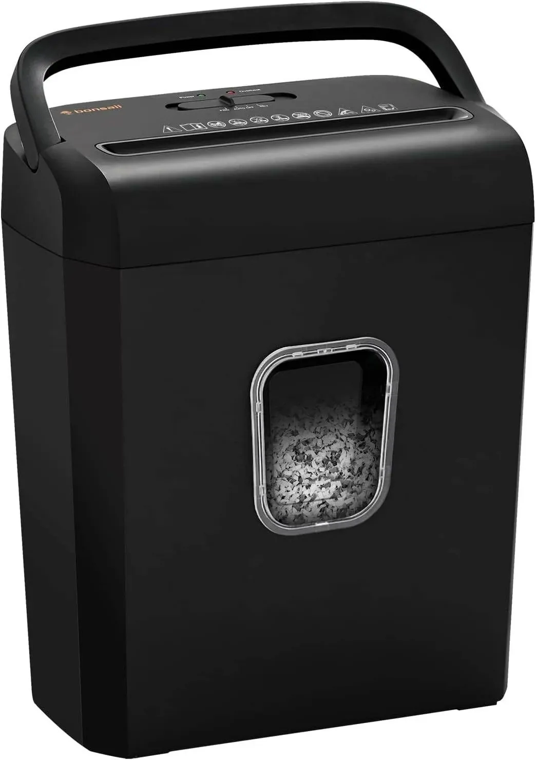 Bonsaii C234-A P-4 High Security Portable 6 Sheet Micro Cut Paper Shredder Bin