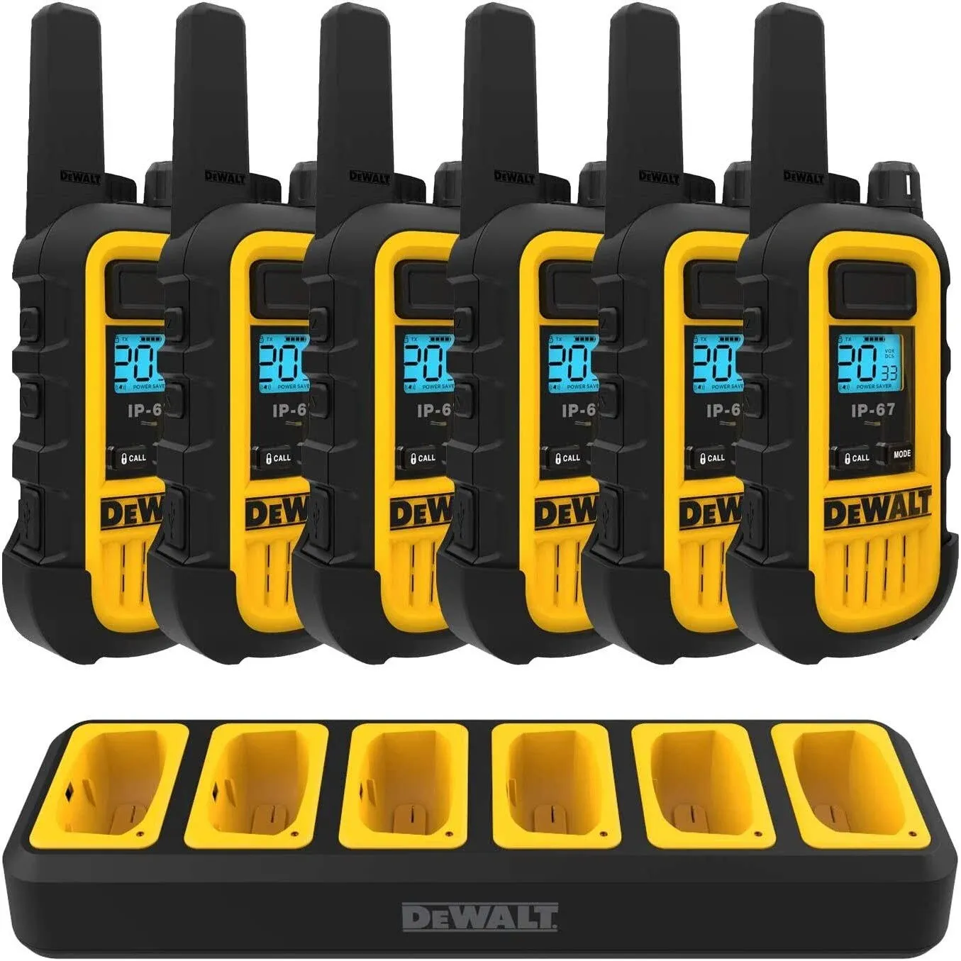 DEWALT DXFRS300 1W 22 Channels UHF/FM Walkie Talkie Pair of 2 Sealed (HPB008834)