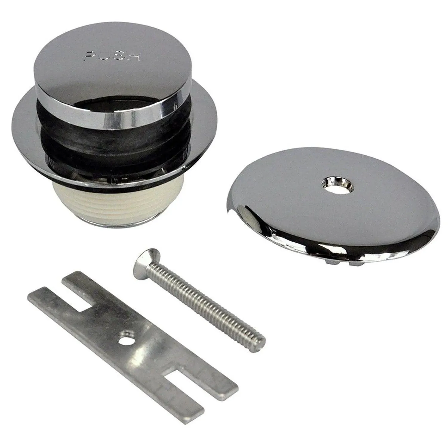 DANCO 88981 Overflow Plate and Touchtoe Stopper Kit  - Chrome Touch Toe