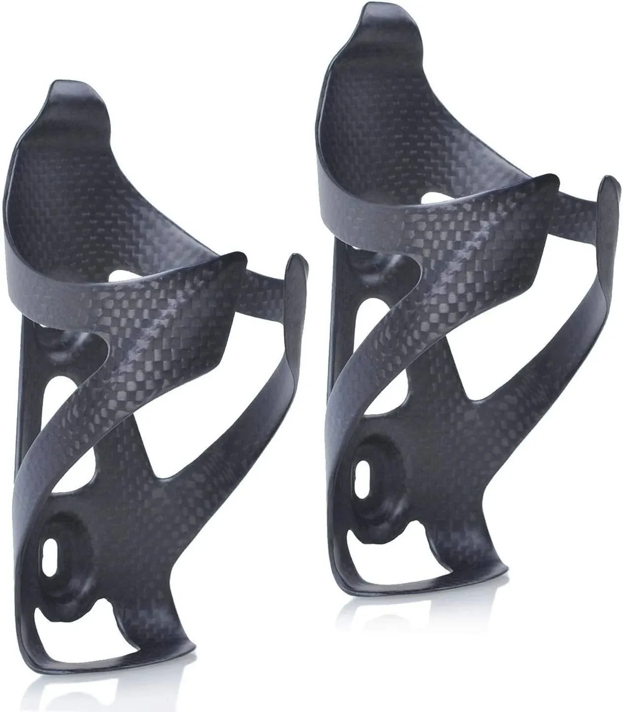 2 Pack Ultra-Light Full Carbon Fiber Bicycle Bike Drink Water Bottle Cage Holder