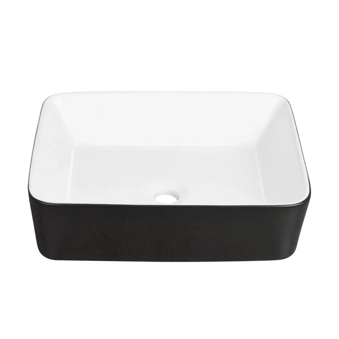 19"X15" Ceramic Rectangular Vessel Bathroom Above Counter Sink - Contemporary - Bathroom Sinks - by DeerValley | Houzz