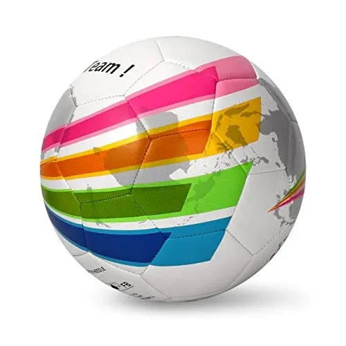 Soccer Ball Size 4 for Junior Youth Boy Girl, Backyard Training Indoor Outdoor Soccer Ball Sports with Ball Pump