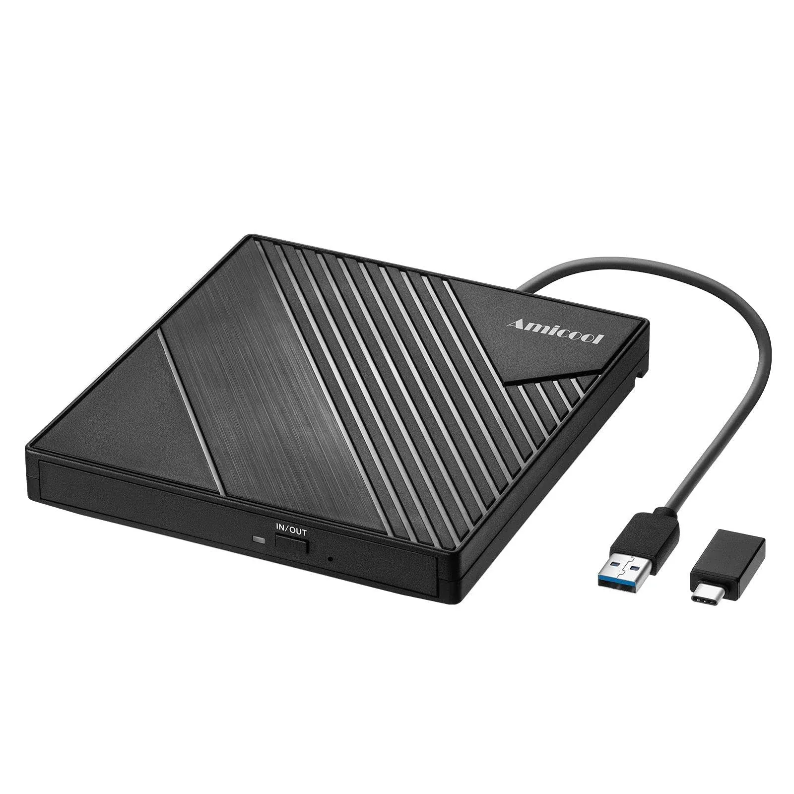 Amicool External DVD Drive USB 3.0 C CD Burner CD/DVD +/-RW Optical... 