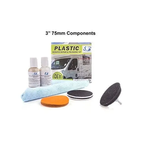 Glass Polish Plastic and Acrylic Restoration DIY Repair Kit, Removes Scratches ...