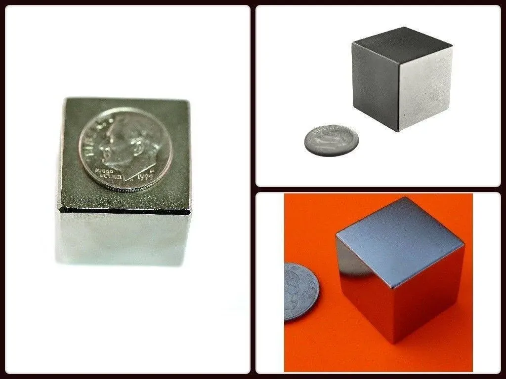 Super Strong Neodymium Magnet 1" Cube, The Worlds Strongest & Most Powerful Rare ...