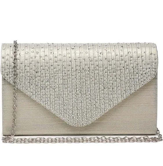 Dasein Frosted Evening Clutch, Silver