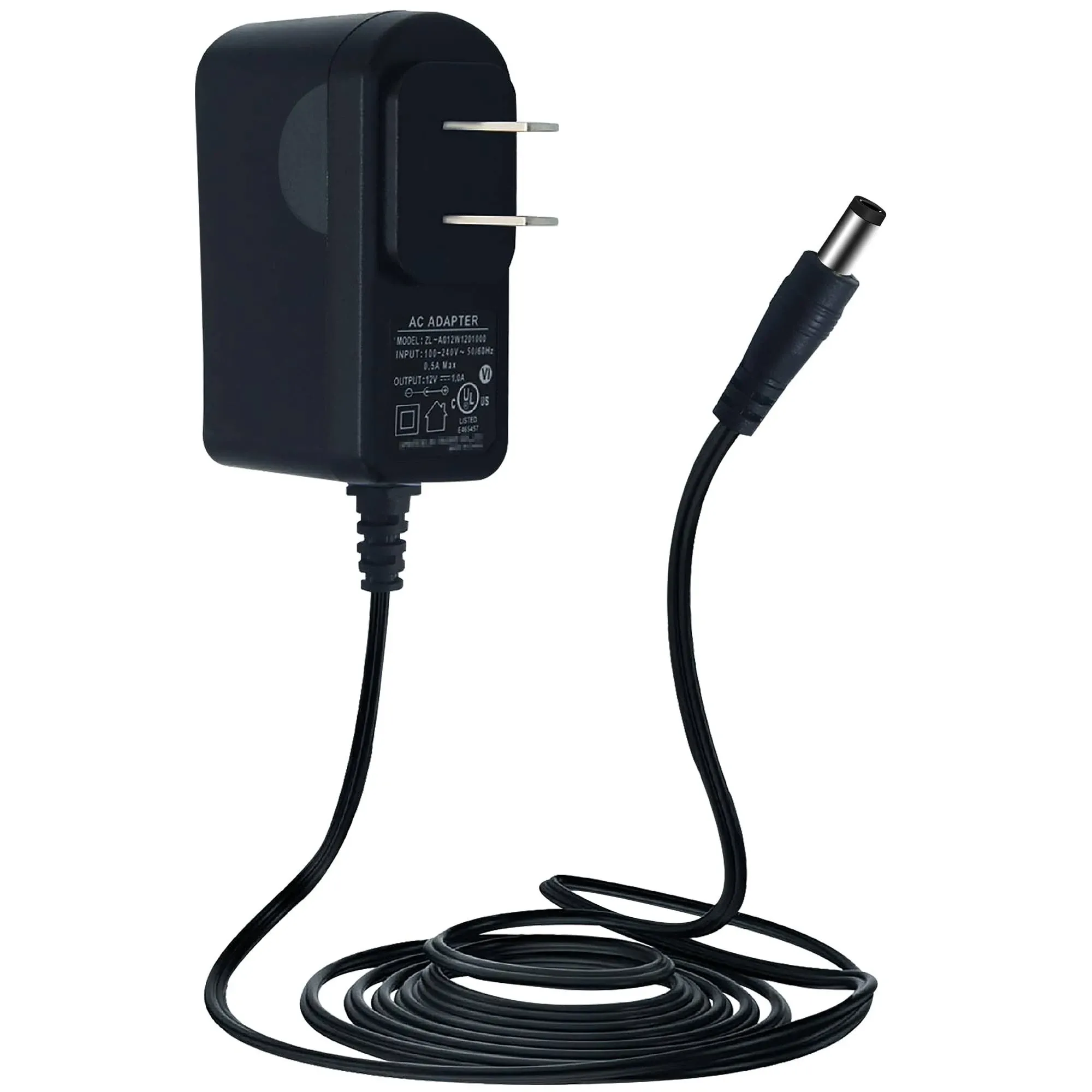 12V 1A/1000mA 10ft Long Power Supply Adapter