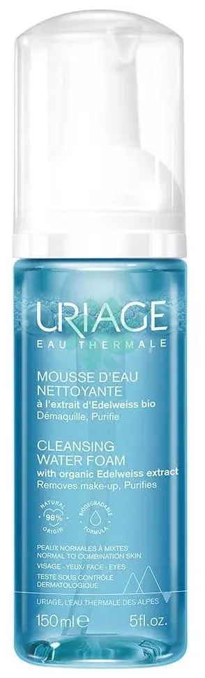 Uriage\xa0Cleansing Water Foam - Removes make-up and purifies - Normal to combination skin 150 ml