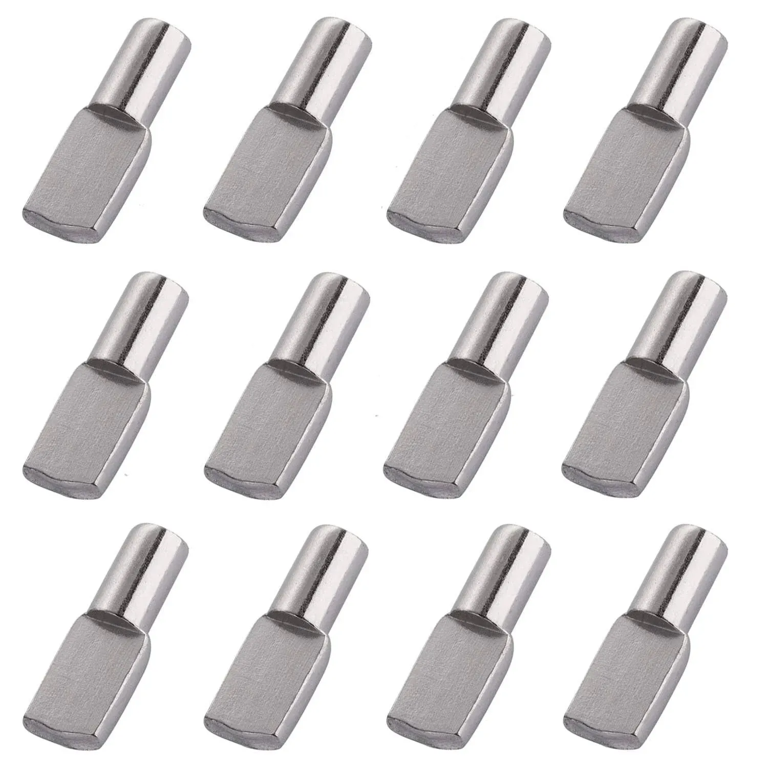 5mm Shelf Pegs Pins,60 Pieces Cabinet Furniture Spoon Shape Support Pegs for Shelves Nickel Plated