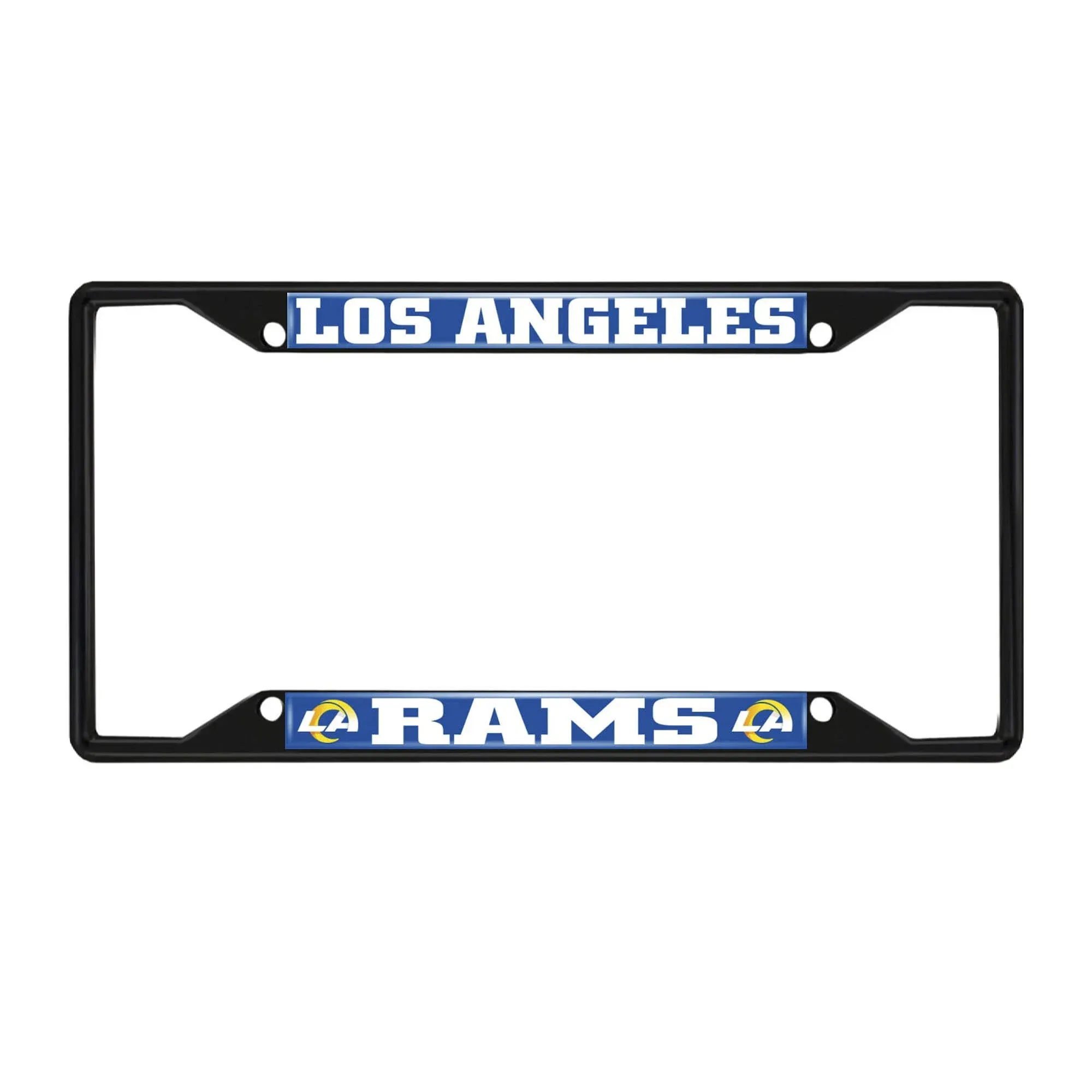 Fanmats NFL Los Angeles Rams Chrome Metal License Plate Frame 