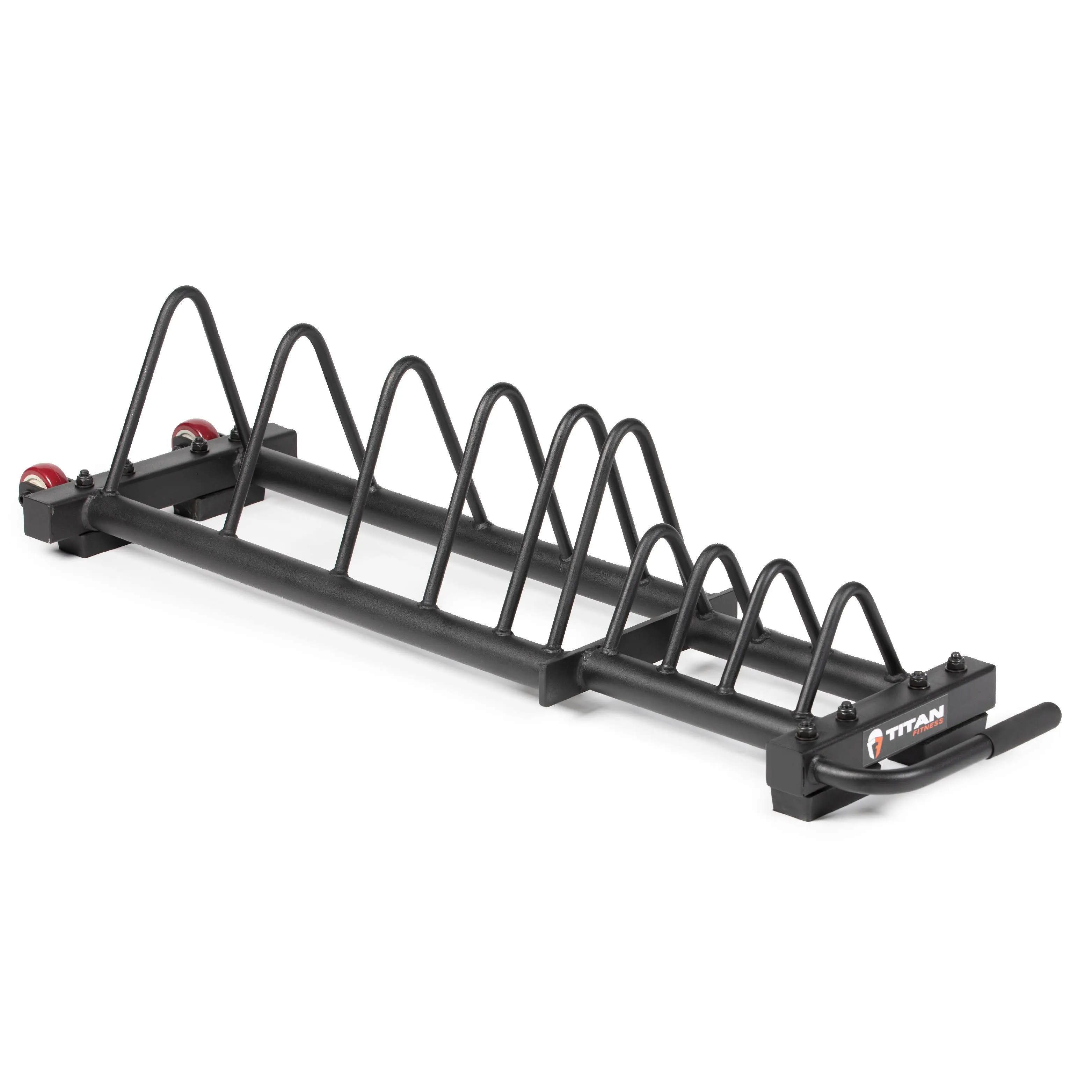 Titan Fitness Horizontal Weight Plate Storage With Wheels