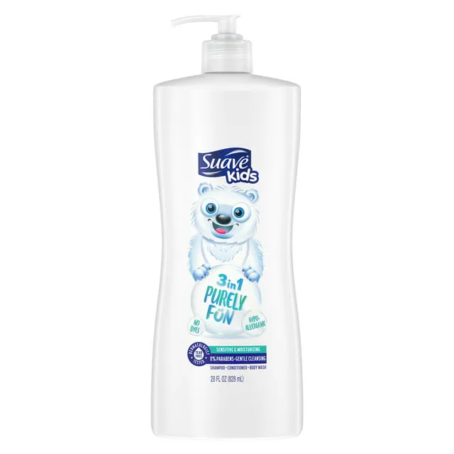 Suave Kids 3-in-1 Shampoo Conditioner Body Wash