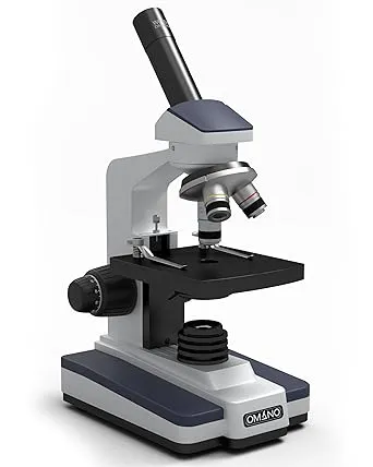 Omano OM118-M3 40X-400X Monocular Student Compound Microscope - Open Box