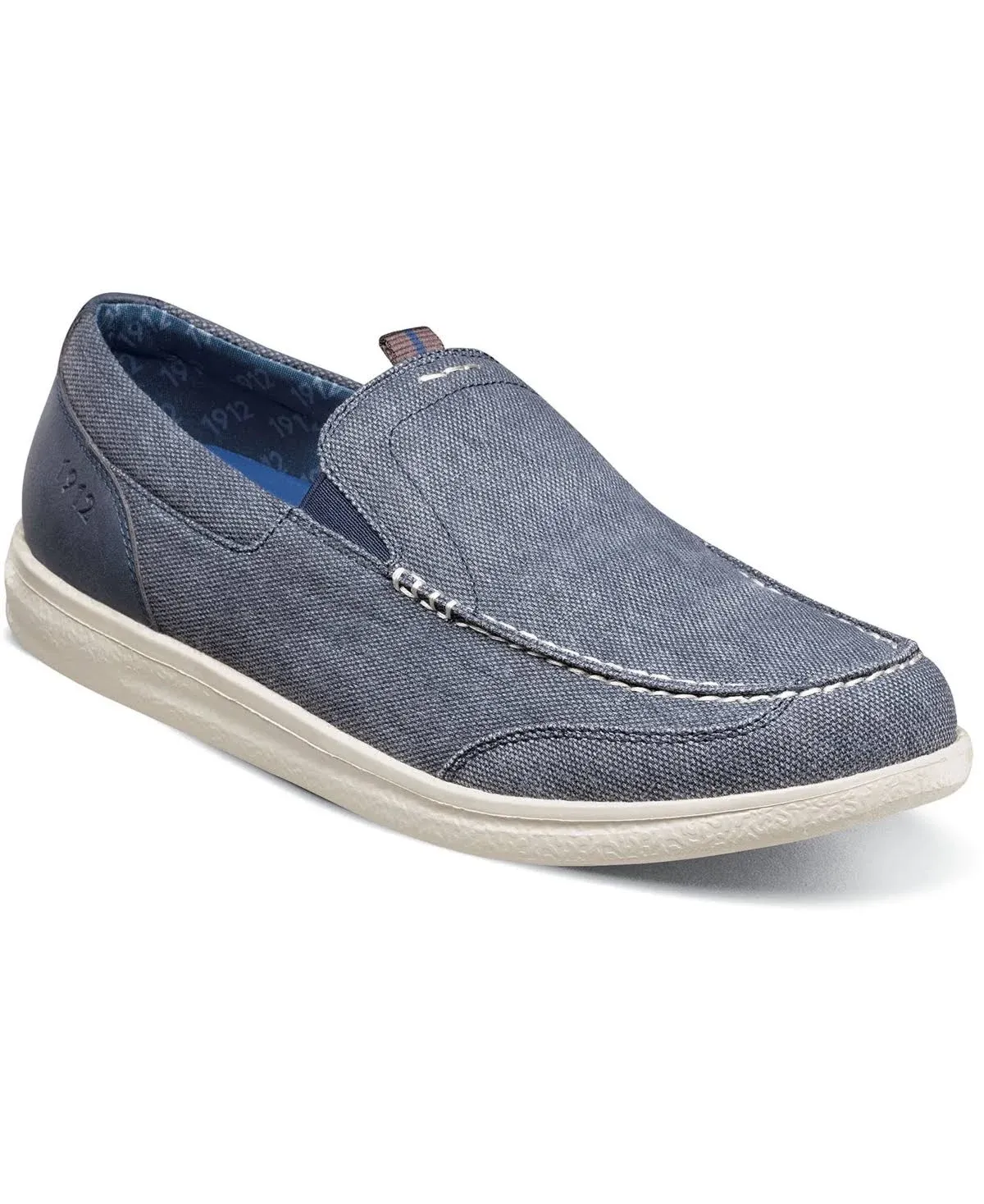 Nunn Bush Brewski Canvas Moc Toe Venetian Men's Slip On - Navy Size 10.5