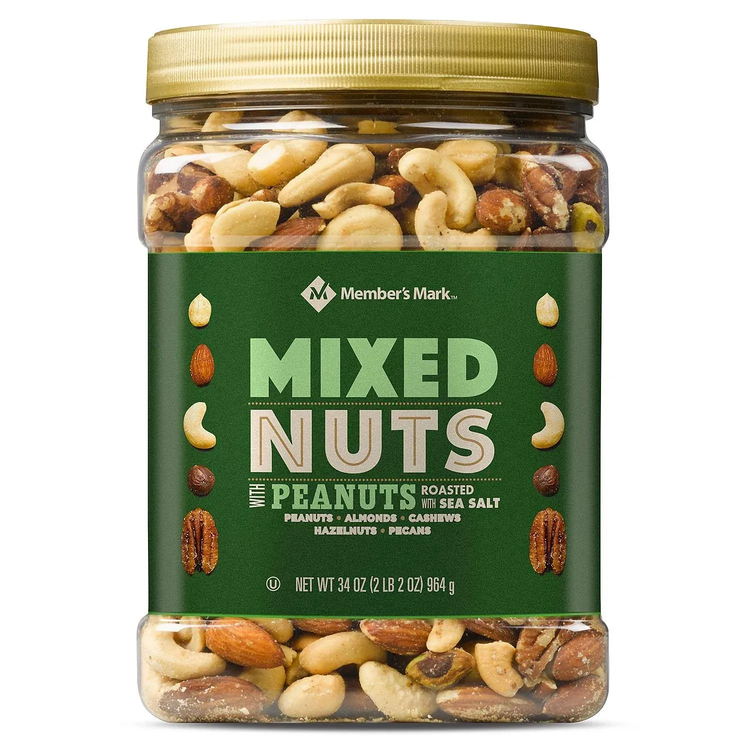 Member's Mark Deluxe Roasted Mixed Nuts With Sea Salt (34 Oz.)