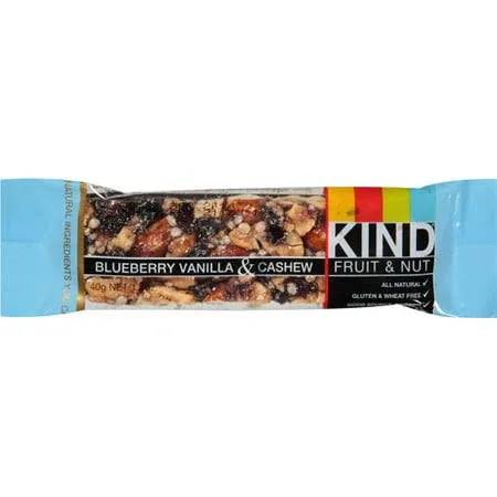 Kind Bars Blueberry Vanilla & Cashew Gluten Free 1.4 Ounce 12 Count Energy