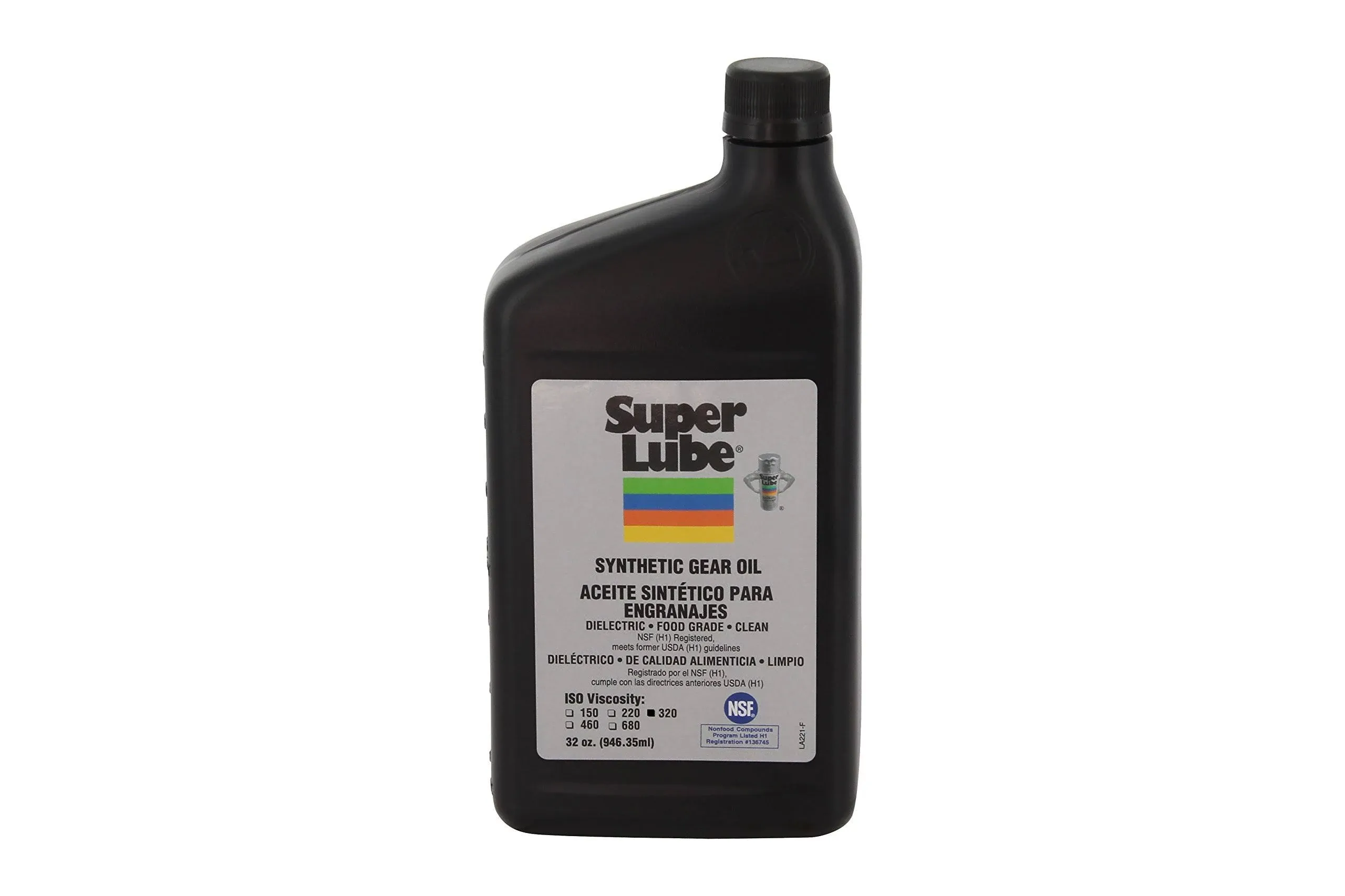 Super Lube Synthetic Gear Oil, ISO 320, 1 Qt., Translucent (54300)