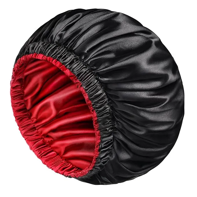 mikimini Satin Bonnet for Sleeping, Curly Hair Silk Sleep Cap for Women and Men Reversible Double Layer Bonnet Sleeping Cap Soft