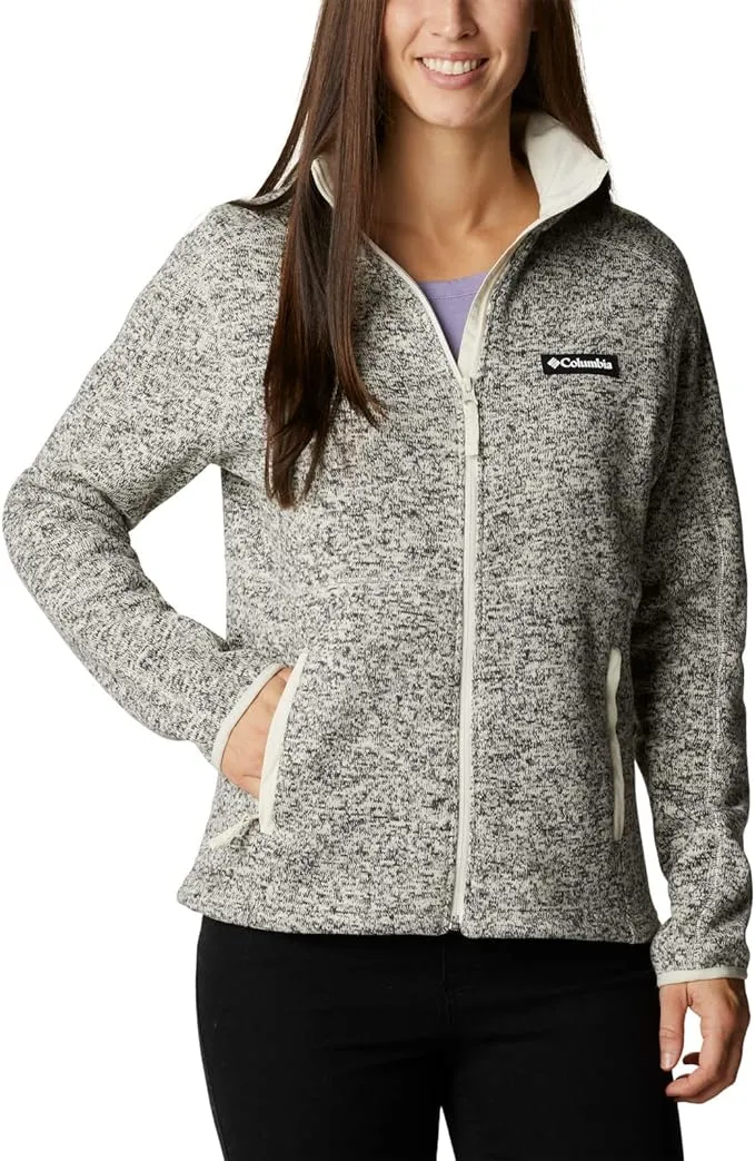 Columbia Women's Sweater Weather Full-Zip Chalk Heather