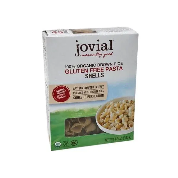 Shells, Brown Rice, Organic, Jovial, Gluten Free - 12 Oz