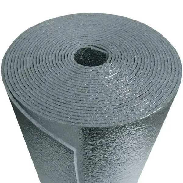 R-8 HVAC Duct Wrap Insulation Reflective 2 Sided Foam Core 4' x 25' (100 Sq Ft)