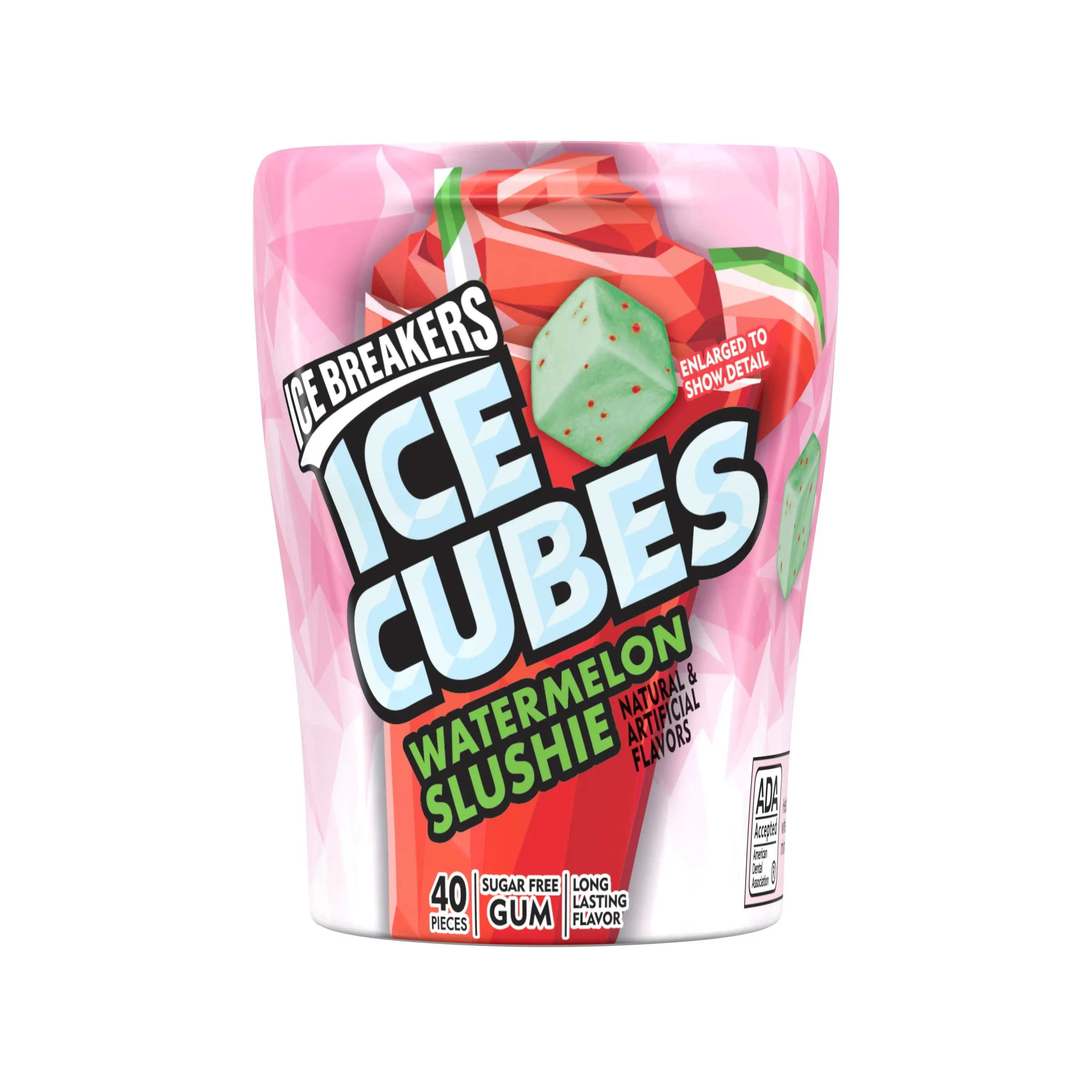 ICE BREAKERS ICE CUBES Watermelon Slushie Sugar Free Gum