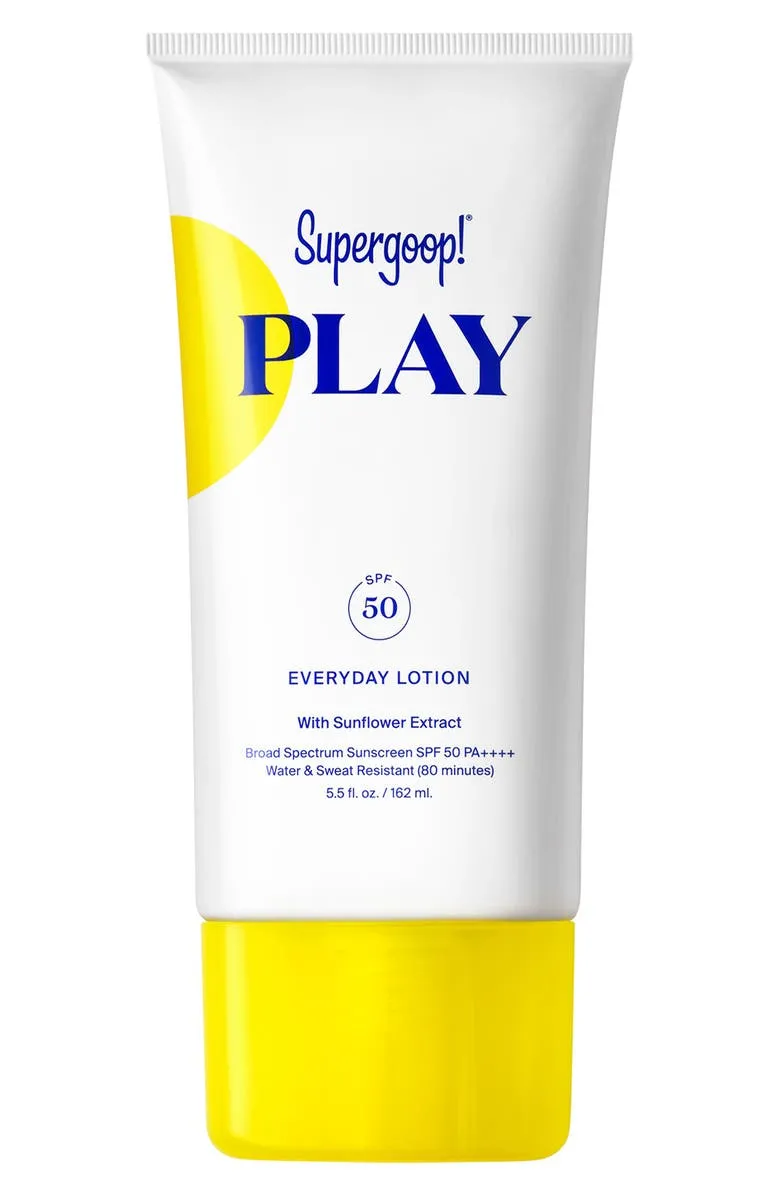 Supergoop! PLAY Everyday Lotion SPF 50-5.5 fl oz - Broad Spectrum Body & Face Sunscreen for Sensitive Skin - Great for Active Days - Fast Absorbing, Water & Sweat ResistantSupergoop! PLAY Everyday Lotion SPF 50-5.5 fl oz - Broad Spectrum Body & Face Suns