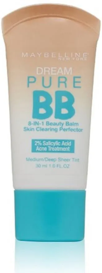 Maybelline Dream Fresh Skin Hydrating BB Cream - 8-in-1 Beauty Balm with SPF 30, Sheer Tint Coverage - 1 Fl Oz