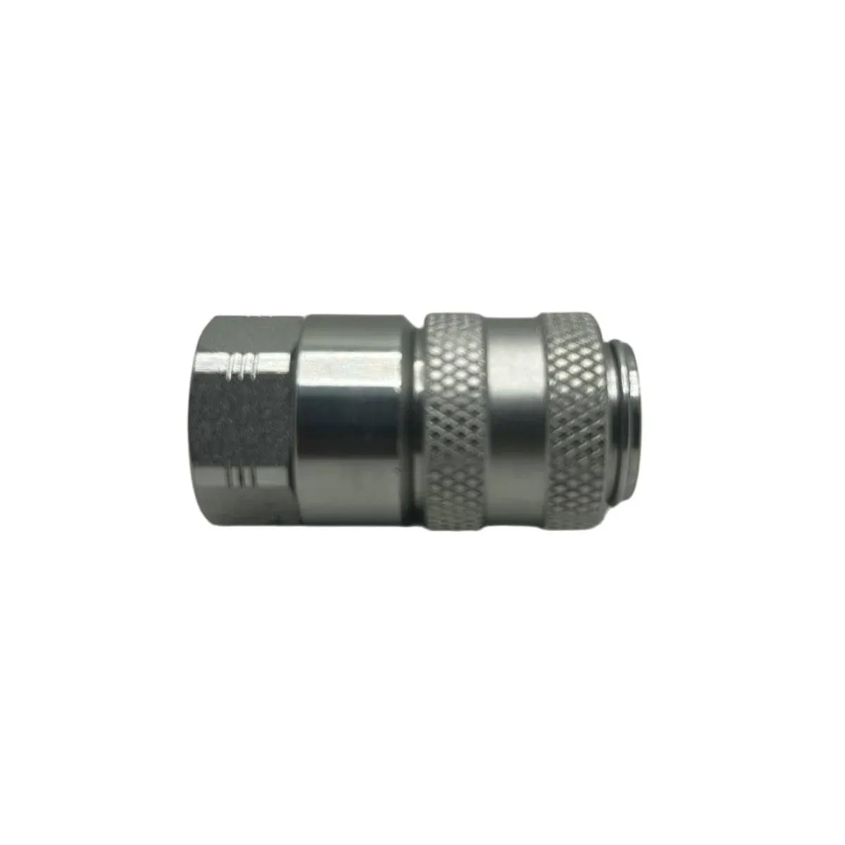 PD222 Series PD Steel Test Port and Diagnostic Equipment Quick Coupler with Female Pipe Thread, 1/8" Body Size, 1/8"-27 NPTF Thread Size, 1.8" Length