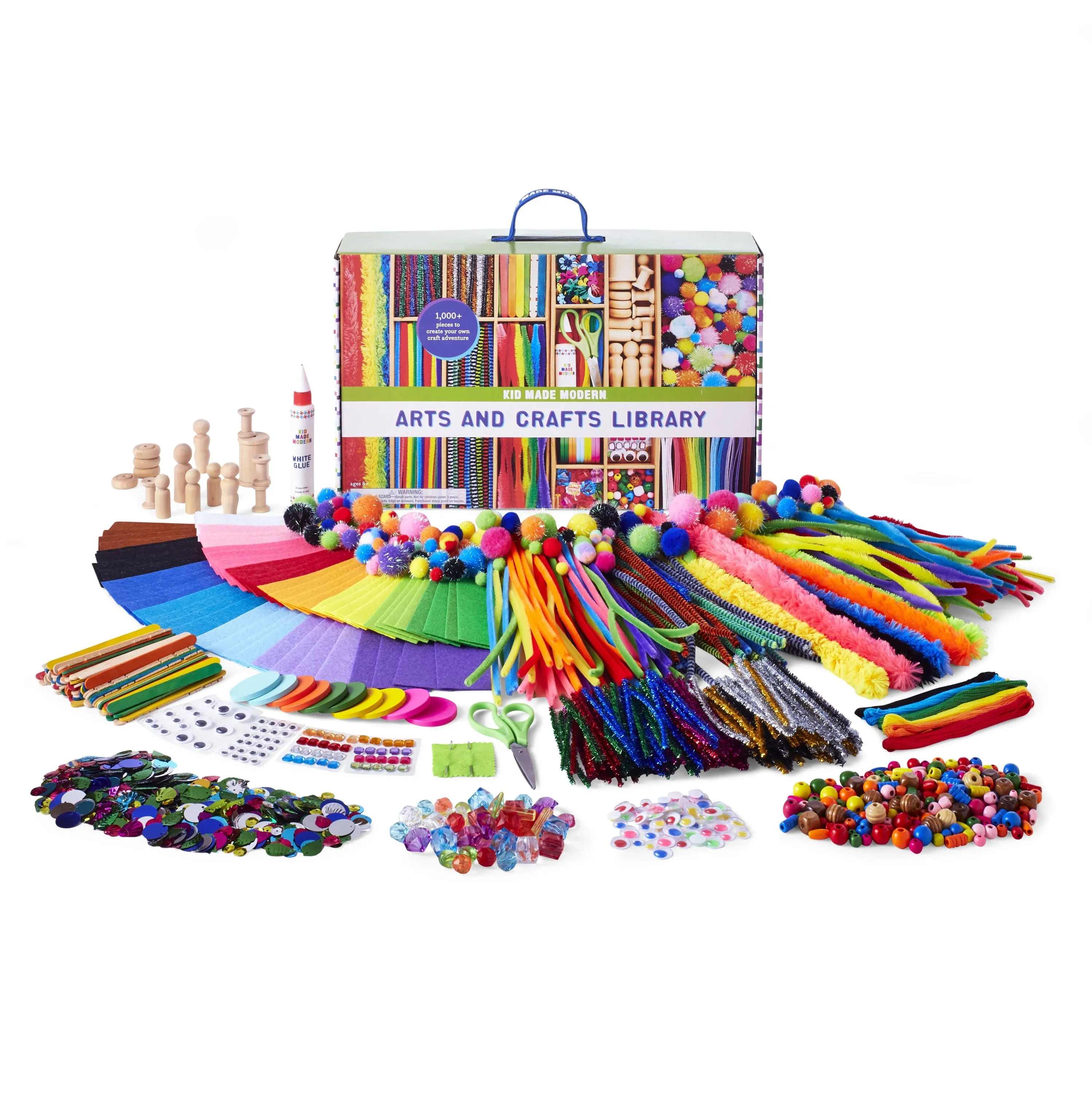 Kid Made Modern Arts and Crafts Supply Library - Coloring Arts and Crafts Kit