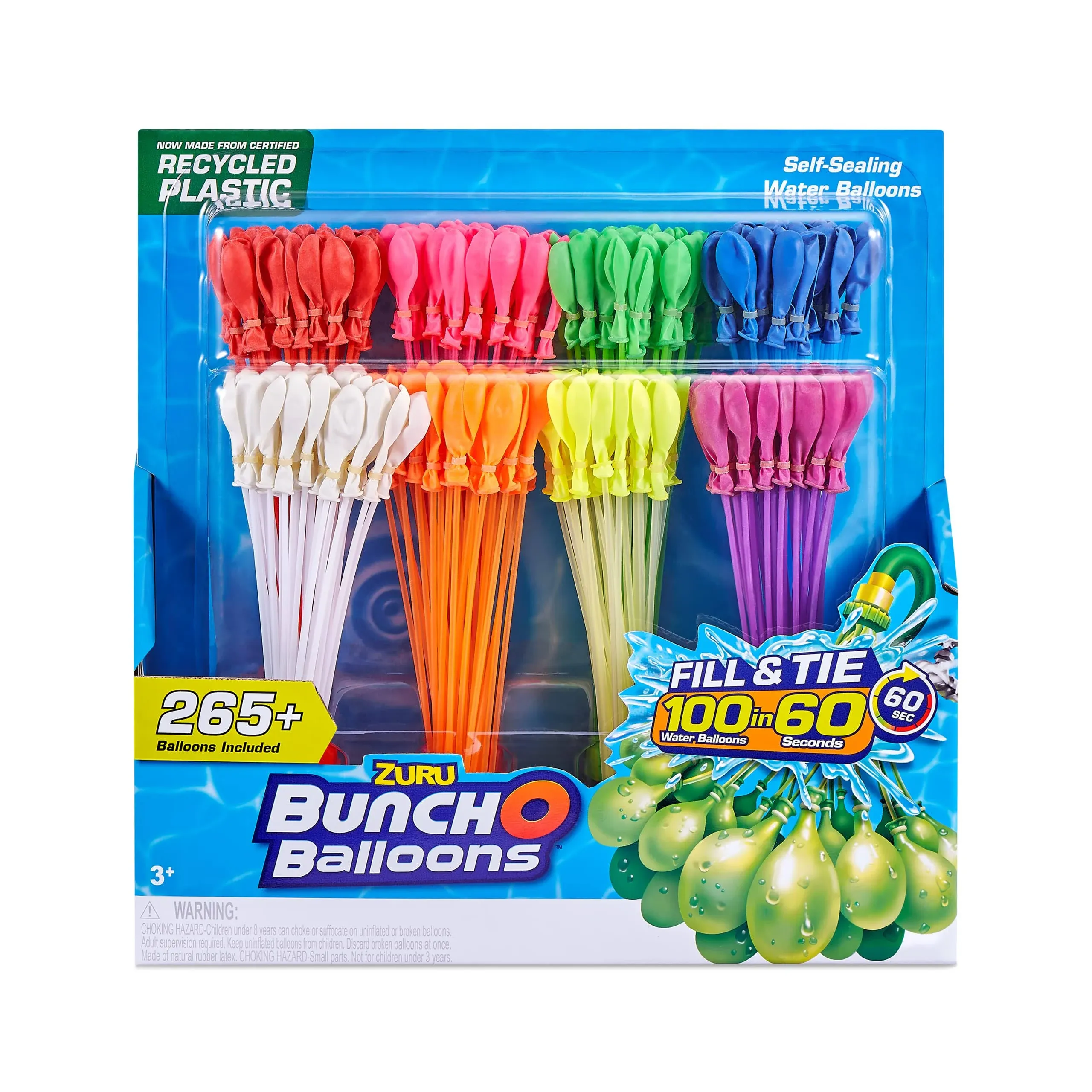 Bunch O Balloons 265+ Water Balloons ~ Self-Sealing 8 Colors NEW / Sealed