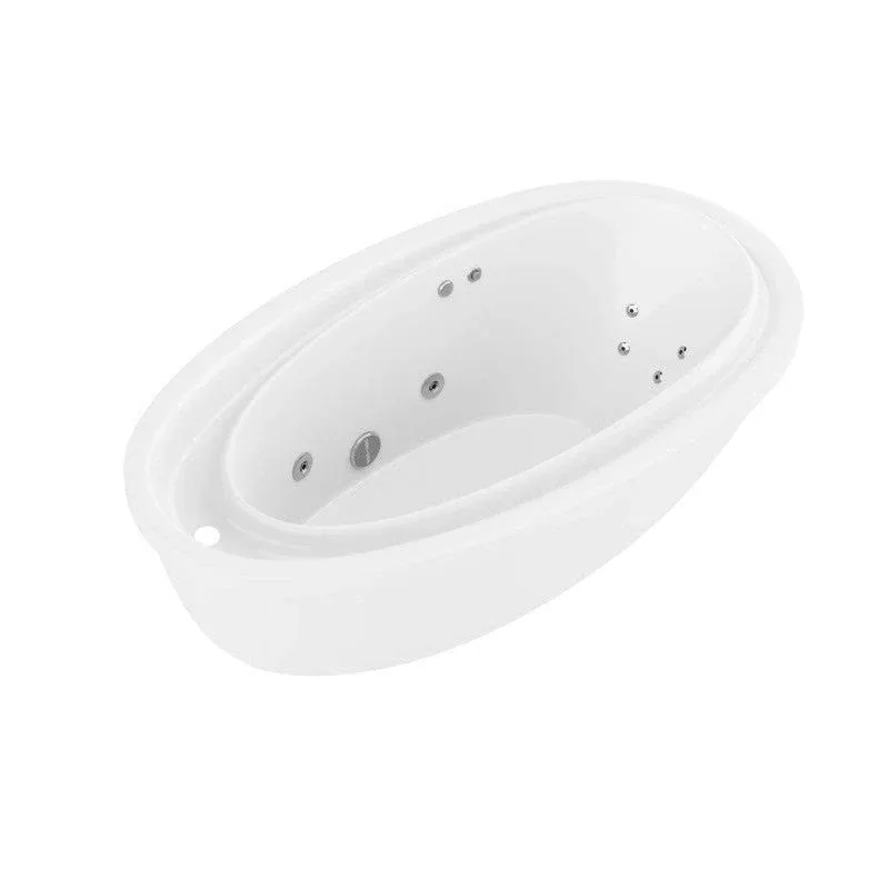 Leni 5.9 ft. Jetted Whirlpool Tub With Reversible Drain, White - Contemporary - Bathtubs - by SpaWorld Corp | Houzz